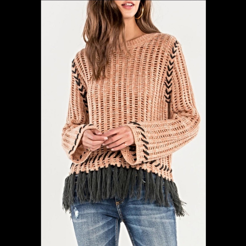MISS ME fringe sweater